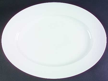 Aida (White) 18" Oval Serving Platter
