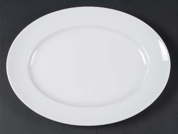 Aida (White) 12" Oval Serving Platter