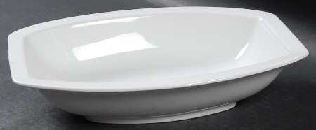 Aida (White) 10" Oval Vegetable Bowl