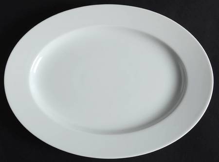 Aida (White) 11" Oval Serving Platter