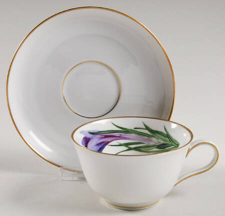 Alpine Flowers Flat Cup & Saucer Set
