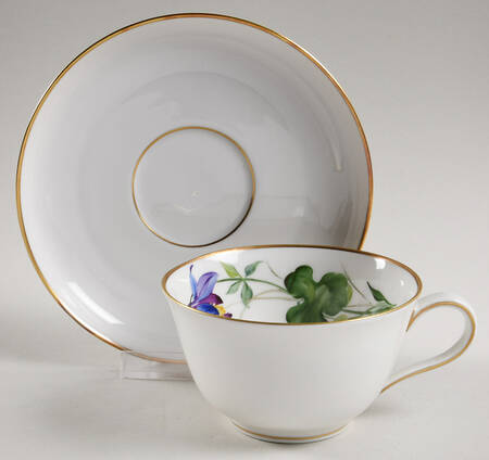Alpine Flowers Flat Cup & Saucer Set