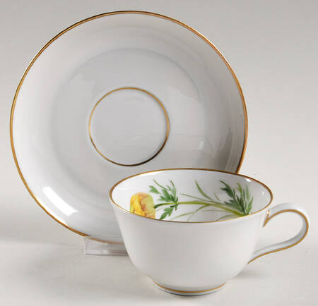 Alpine Flowers Flat Cup & Saucer Set