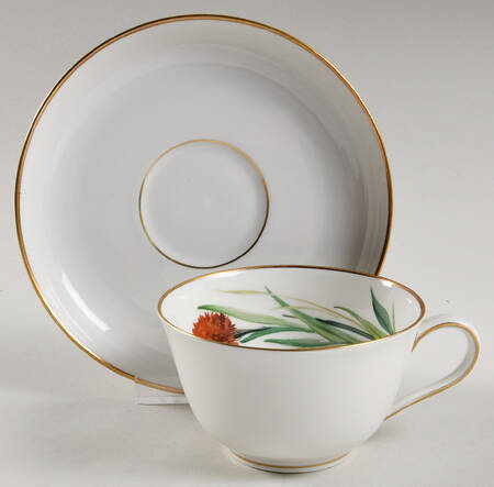 Alpine Flowers Flat Cup & Saucer Set