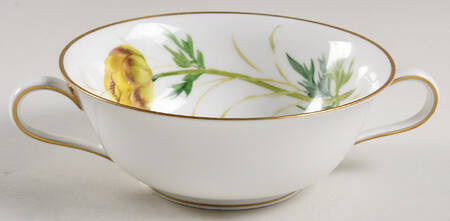 Alpine Flowers Flat Cream Soup Bowl