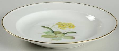 Alpine Flowers Rim Soup Bowl
