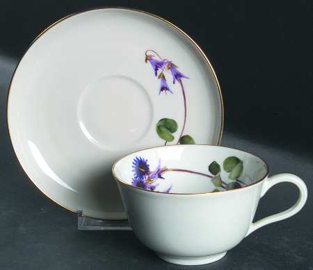 Alpine Flowers Flat Cup & Saucer Set