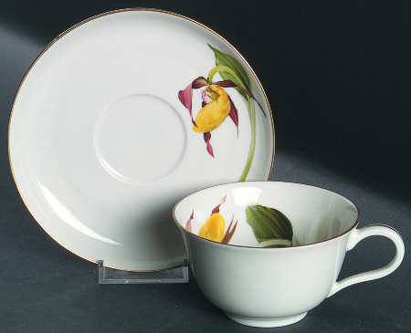 Alpine Flowers Flat Cup & Saucer Set