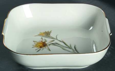 Alpine Flowers 8" Square Vegetable Bowl