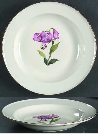 Alpine Flowers Large Rim Soup Bowl