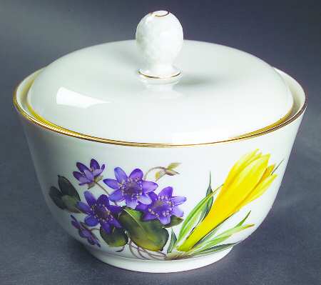 Alpine Flowers Sugar Bowl & Lid