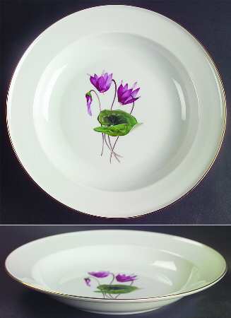 Alpine Flowers Large Rim Soup Bowl