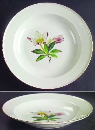 Alpine Flowers Large Rim Soup Bowl