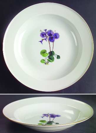 Alpine Flowers Large Rim Soup Bowl