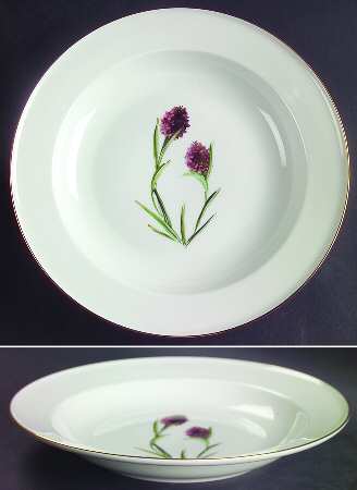 Alpine Flowers Large Rim Soup Bowl