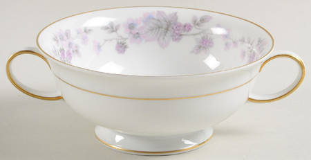 Amethyst Footed Cream Soup Bowl