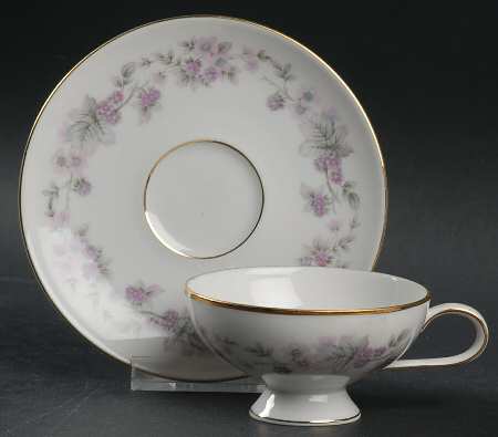Amethyst Footed Demitasse Cup & Saucer Set