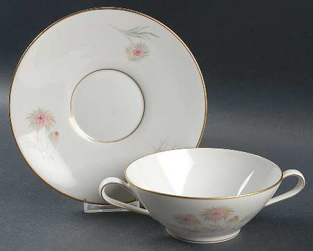 Annette Flat Cream Soup Bowl & Saucer Set