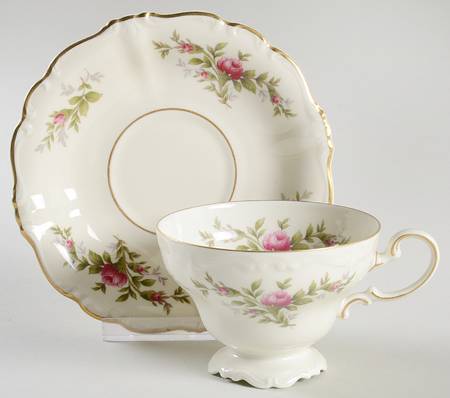 Antoinette (Pompadour Shape) Footed Cup & Saucer Set