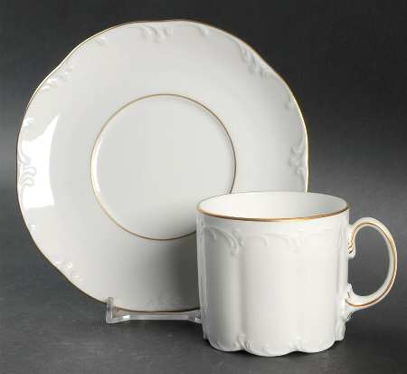 Antoinette (Monbijou Shape) Flat Cup & Saucer Set