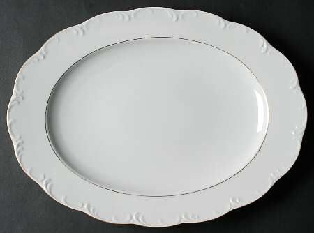 Antoinette (Monbijou Shape) 12" Oval Serving Platter