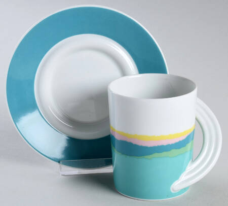 Aquarello Flat Cup & Saucer Set