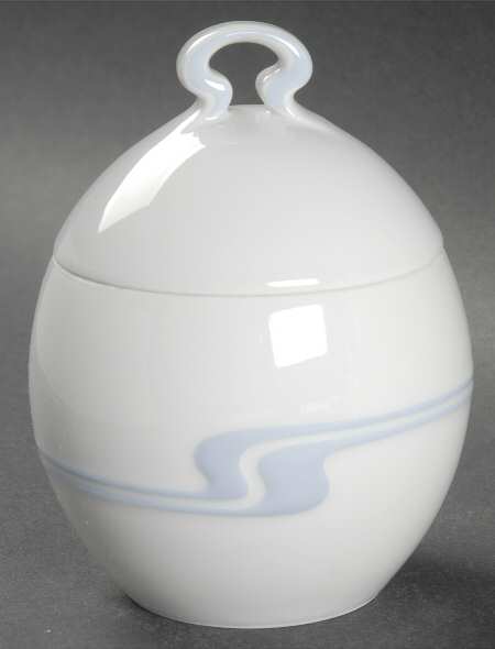 Asymmetria Blue Sugar Bowl & Lid
