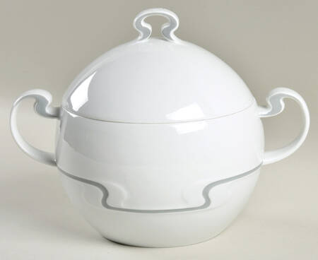 Asymmetria Grey Round Covered Vegetable