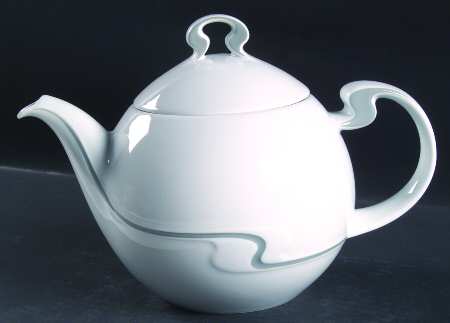 Asymmetria Grey Teapot & Lid