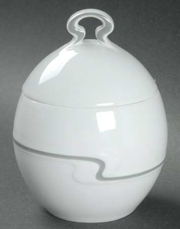 Asymmetria Grey Sugar Bowl & Lid