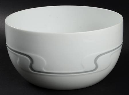 Asymmetria Grey 7" Round Vegetable Bowl