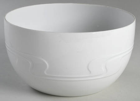 Asymmetria White 8" Salad Serving Bowl