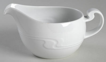 Asymmetria White Gravy Boat