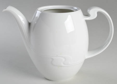 Asymmetria White Coffee Pot No Lid