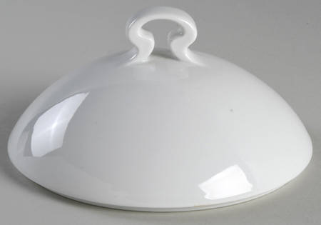 Asymmetria White Lid for Round Vegetable