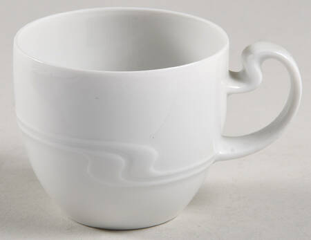 Asymmetria White Flat Demitasse Cup