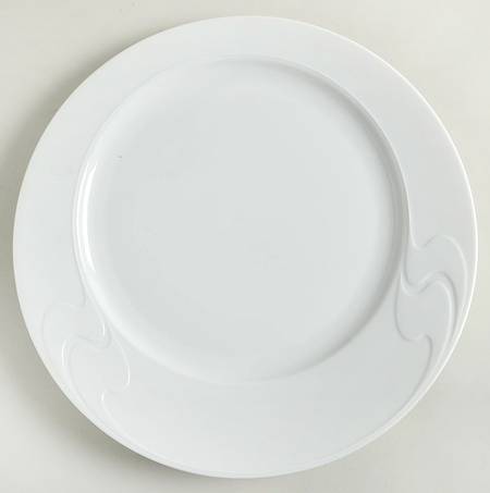 Asymmetria White Service Plate (Charger)