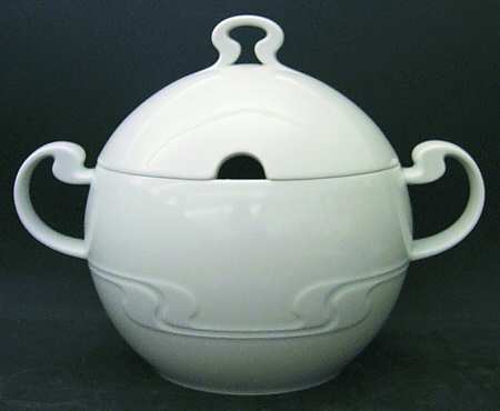 Asymmetria White Tureen &  Lid