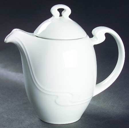 Asymmetria White Mini Coffee Pot & Lid