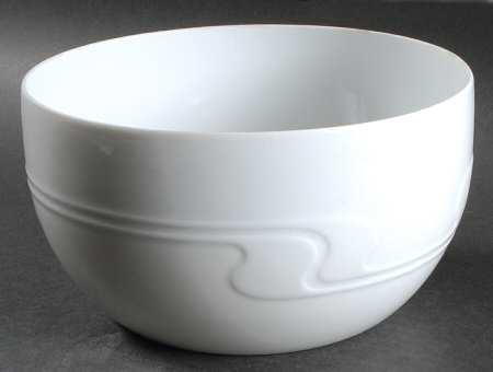 Asymmetria White 7" Round Vegetable Bowl