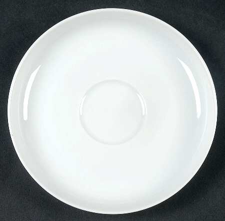Asymmetria White Saucer for Flat Cup