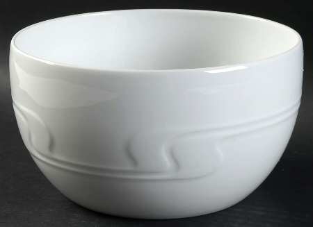 Asymmetria White 6" Round Vegetable Bowl