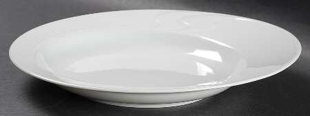 Asymmetria White Large Rim Soup Bowl