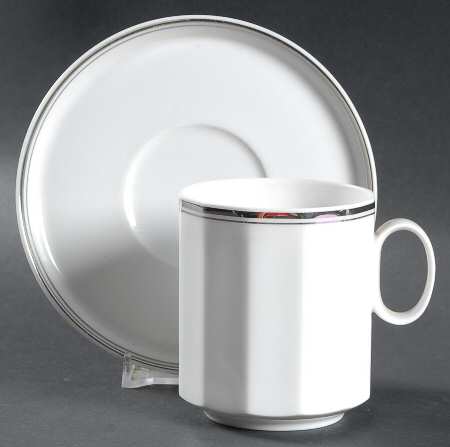 Athena Flat Cup & Saucer Set