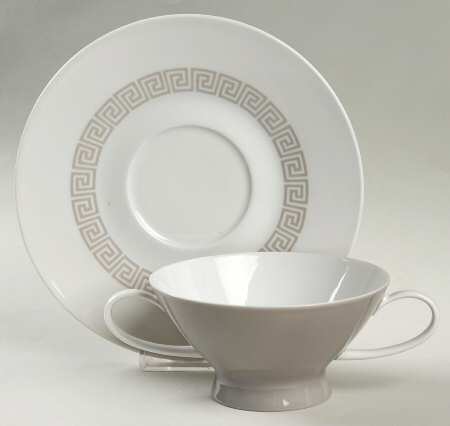 Athenia Footed Cream Soup Bowl & Saucer Set