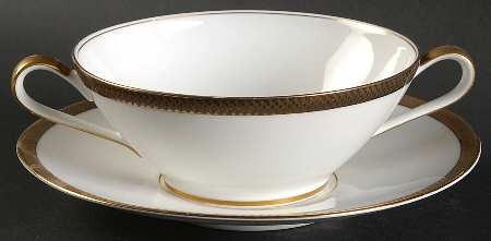 Avante Garde (Bettina) Flat Cream Soup Bowl & Saucer Set