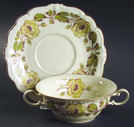 Bacchanale Flat Cream Soup Bowl & Saucer Set