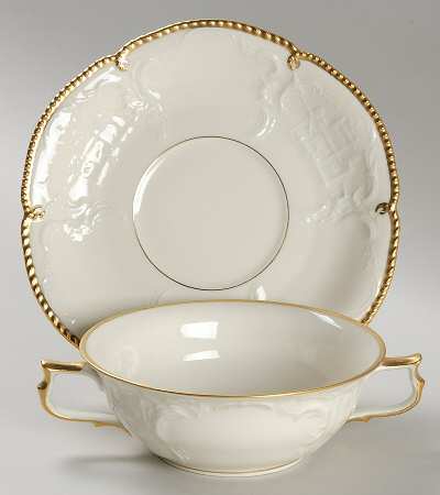 Barbara (Sanssouci) Flat Cream Soup Bowl & Saucer Set