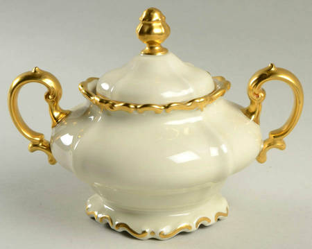 Baroque Gold Sugar Bowl & Lid