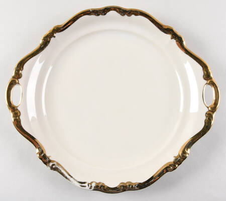 Baroque Gold Handled Cake Plate